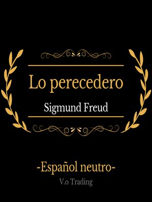 cover image of Lo perecedero